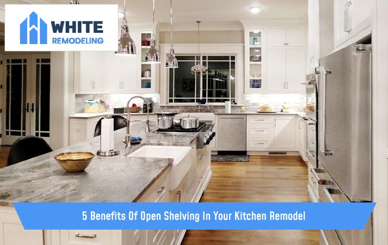 Modern kitchen with open shelving