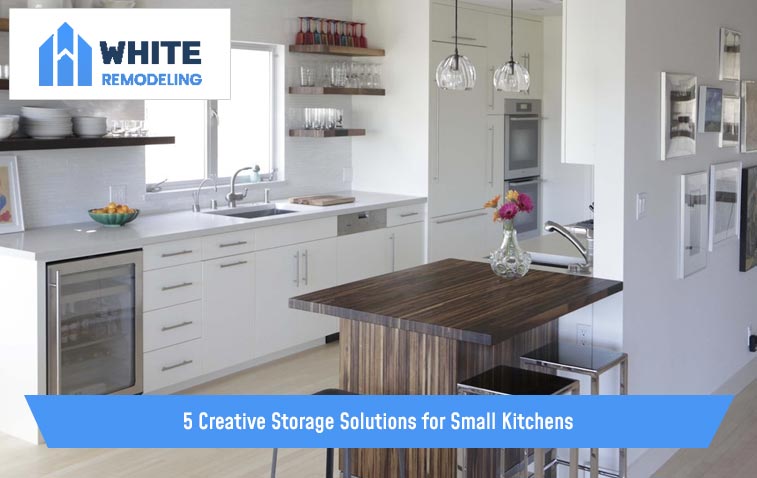 Organized kitchen shelves and cabinets with creative storage solutions